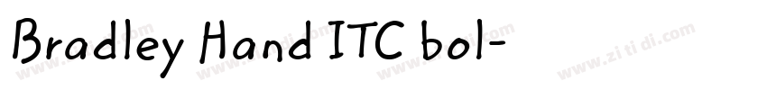 Bradley Hand ITC bol字体转换